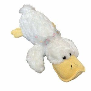 Vtg Easter Platypus Plush Stuffed Animal White 16” Clean